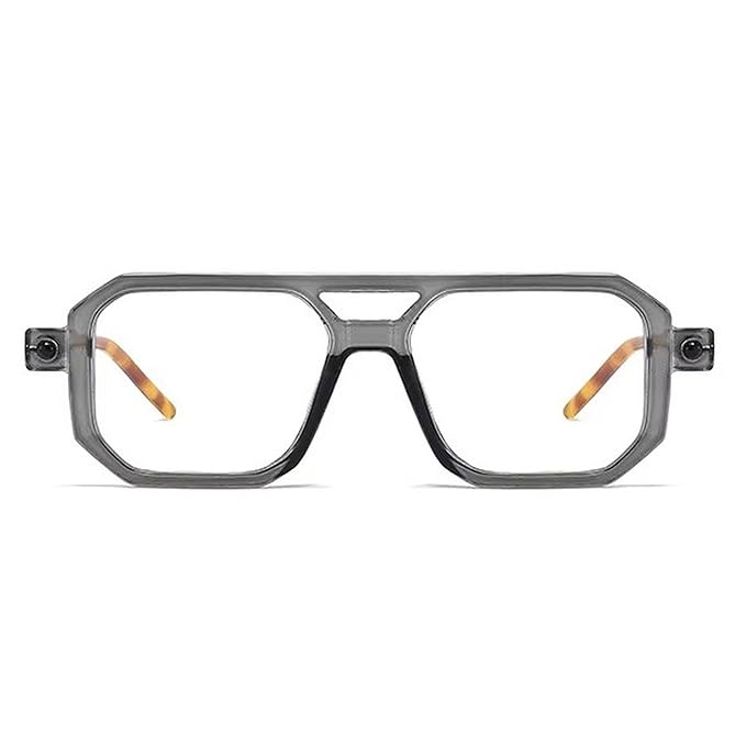 Trendy Blue Light Blocking Blue Cut Zero Power anti-glare Retro Square Eyeglasses frame for Eye Protection from UV Mobile/Laptop