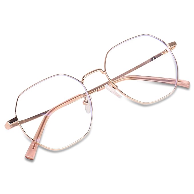 Rose Gold Cat-eye Metal light weight Frame for women ( power lens Available)