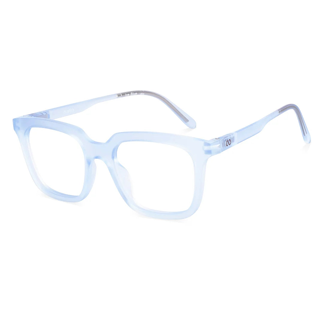 Hustler big sizes matt ice blue colour square Frame for men & women