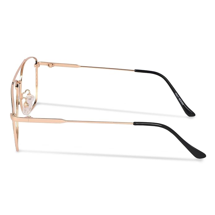 Retro Square Eyeglasses blue Cut Zero Power anti-glare , best for Eye Protection from UV by Computer/Mobile