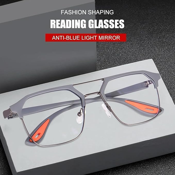 Eyeglasses Square Spectacles Clear Anti Blue Ray Blocking BlueCut Anti Glare Reduce zero Power Mobile computer Laptop Gaming protection For Men & Women (Free Size)