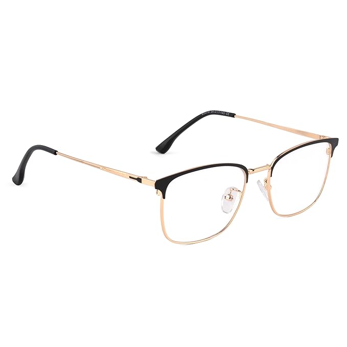 Square Spectacles Frames for Men Women | Metal titanium Frame ( power lens Available)