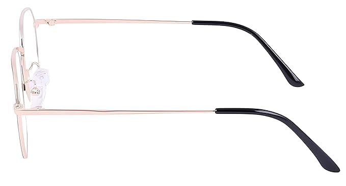 Metal hexagon frame silver & black light weight frame for men & women&