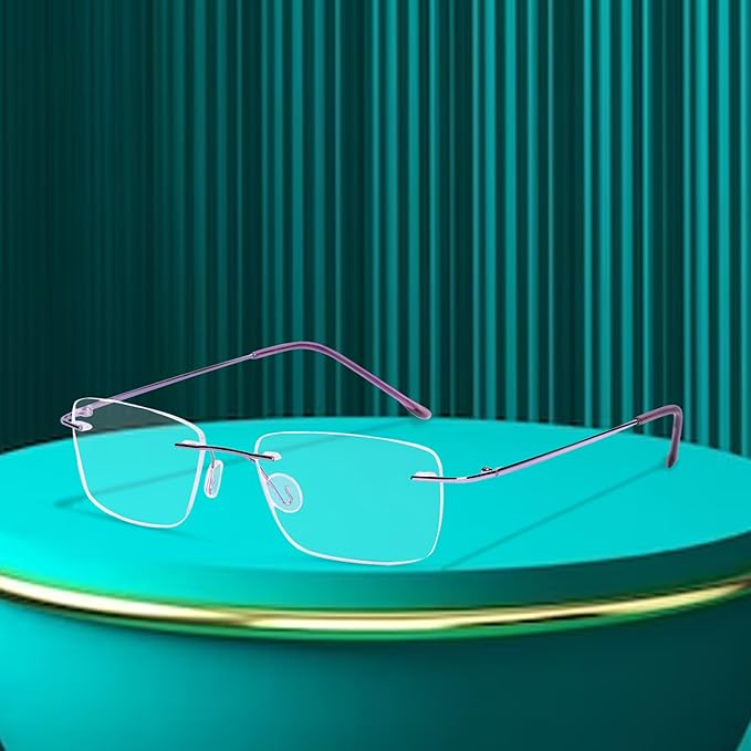 Titanium Glasses Frame , Rimless Frameless Optical Eyewear Eyeglasses for Men and Women