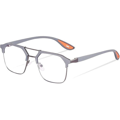 Eyeglasses Square Spectacles Clear Anti Blue Ray Blocking BlueCut Anti Glare Reduce zero Power Mobile computer Laptop Gaming protection For Men &amp; Women (Free Size)