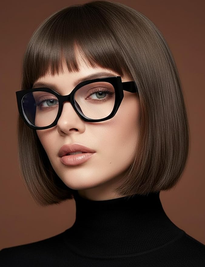 Diva Oversized Cateye Blue Light Blocking Computer Glasses for Men &amp; Women | Unisex Zero Power Eyeglasses for Men &amp; Women