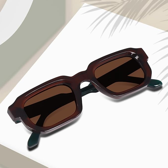 Peter Jones Brown Unisex Broad Frame Square UV/UB Protected Sunglasses for men and women