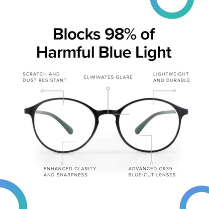 Round Eye Glass Spectacles For Men&amp;Women ( power lens Available)