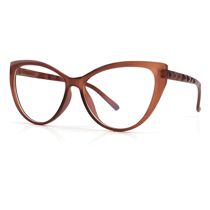 Brown cat-eye light weight frame for women ( power lens Available)
