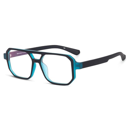 Matte Black Blue Color I Unisex I Medium Size I Square Frame (power lens Available)