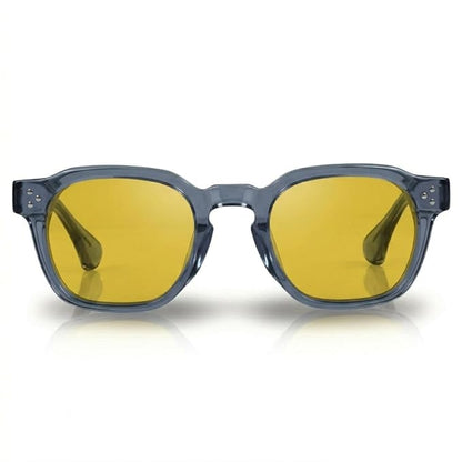 Night Driving yellow Sunglasses, HD Vision, UV Protected, Transparent Bluish Grey, Anti Glare, for Bike Riding and Car Driving
