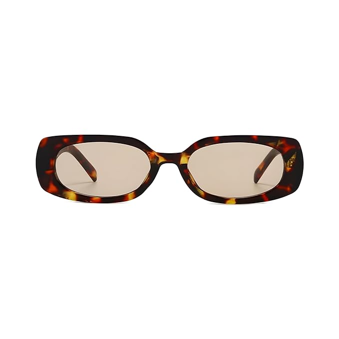 Flaunt Rectro Narrow Rectangular  Sunglasses for Men &amp; Women  Dubai Stylish Retro Vintage Rectangle Frame UV400 Protection