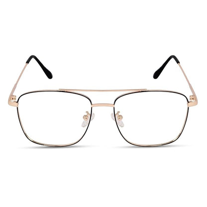 Retro Square Eyeglasses blue Cut Zero Power anti-glare , best for Eye Protection from UV by Computer/Mobile