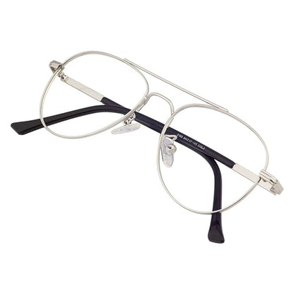 Metal Avitor silver frame for men ( power lens Available)