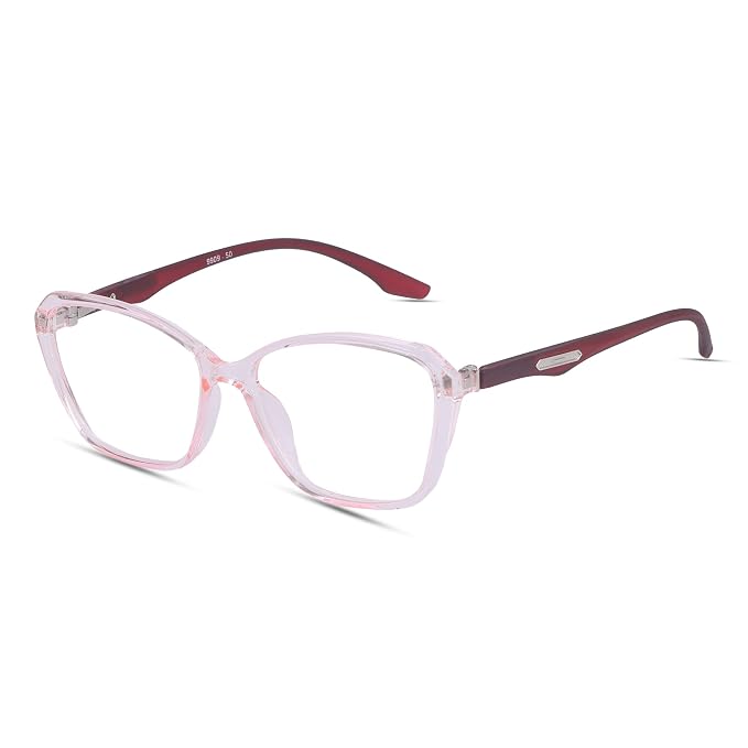 Matt Pink cateye Frame for women light weight fiber ( power lens Available)