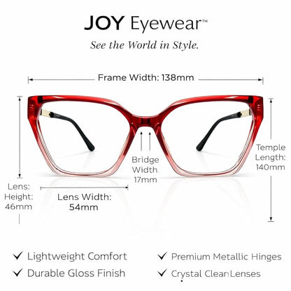 Cherry colour cateye desinger frame wore by celebrity fiber light weight frame