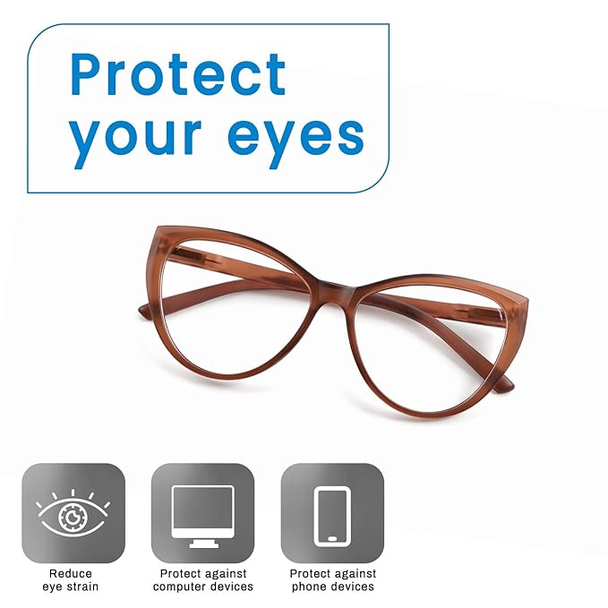 Brown cat-eye light weight frame for women ( power lens Available)