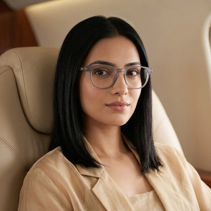 Matt grey square shape frame for men &amp; women