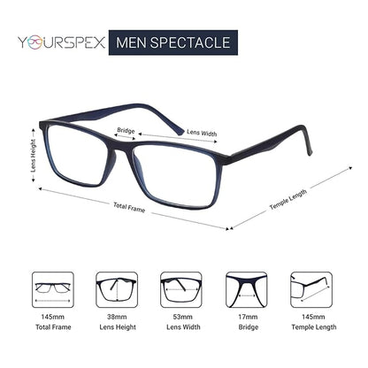 Full Rim Rectangular | For Men &amp; Women | Medium size lightweight frame
