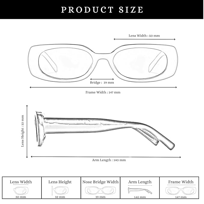 Flaunt Rectro Narrow Rectangular  Sunglasses for Men &amp; Women  Dubai Stylish Retro Vintage Rectangle Frame UV400 Protection