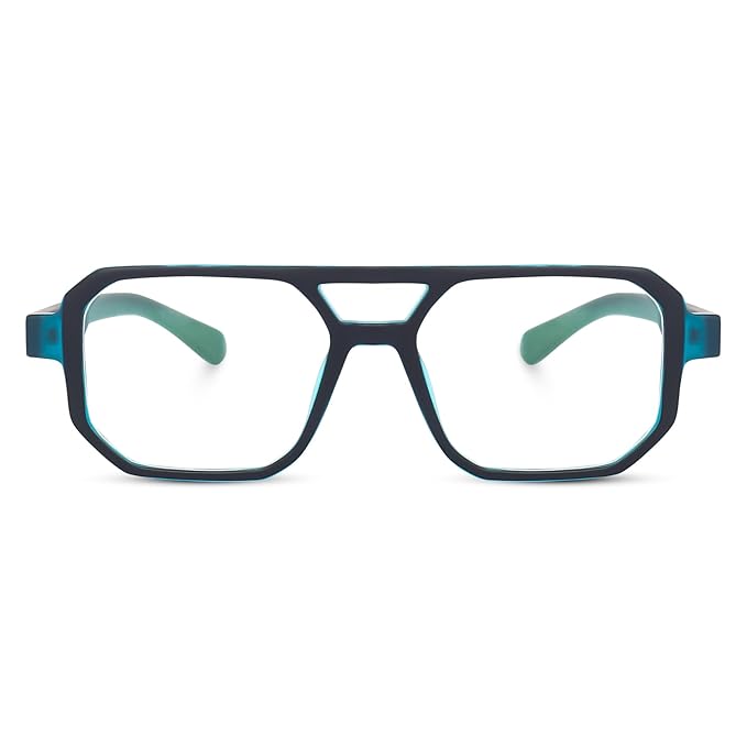 Matte Black Blue Color I Unisex I Medium Size I Square Frame (power lens Available)