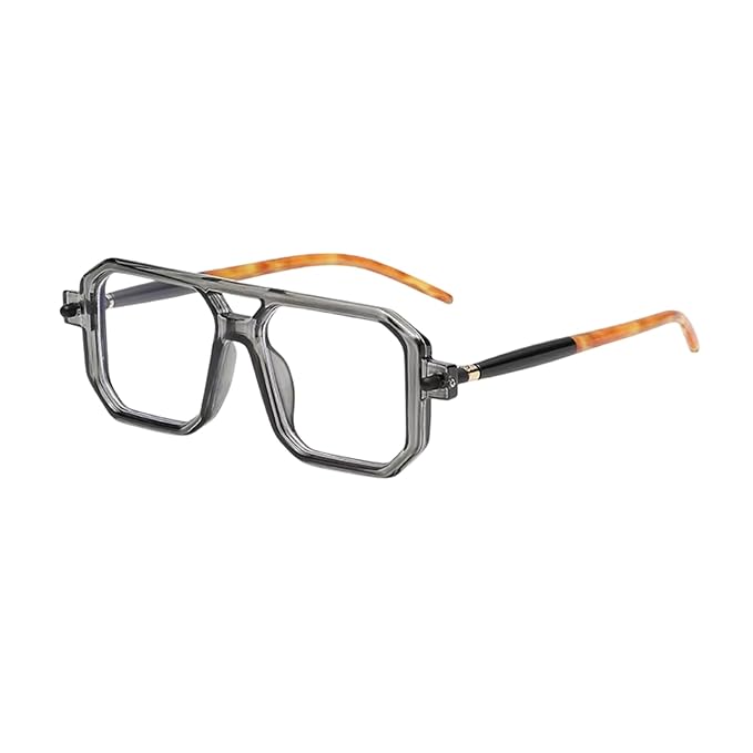 Trendy Blue Light Blocking Blue Cut Zero Power anti-glare Retro Square Eyeglasses frame for Eye Protection from UV Mobile/Laptop