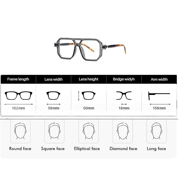 Trendy Blue Light Blocking Blue Cut Zero Power anti-glare Retro Square Eyeglasses frame for Eye Protection from UV Mobile/Laptop