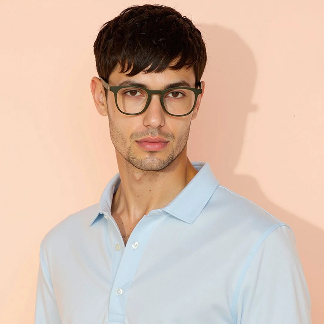 Military Green Full Rim Square  HUSTLR UAE Frame for men &amp; women