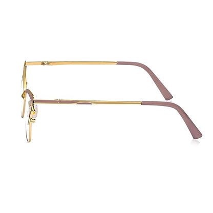 Golden tone metal Cateye frame for women ( power lens Available)