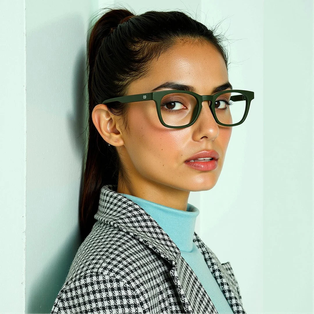 Military Green Full Rim Square  HUSTLR UAE Frame for men &amp; women