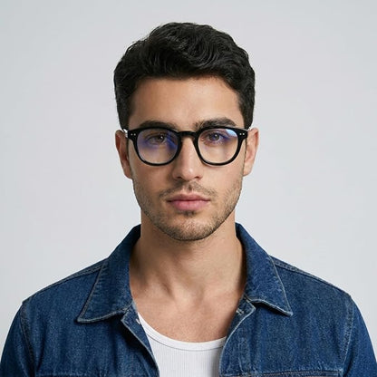 Dotted Series Panto Frame for Men &amp; Women | Retro Round Frame Lightweight ( power lens Available)