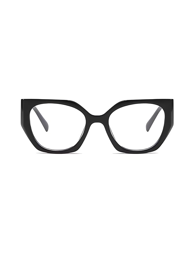 Diva Oversized Cateye Blue Light Blocking Computer Glasses for Men &amp; Women | Unisex Zero Power Eyeglasses for Men &amp; Women