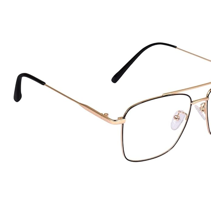 Retro Square Eyeglasses blue Cut Zero Power anti-glare , best for Eye Protection from UV by Computer/Mobile