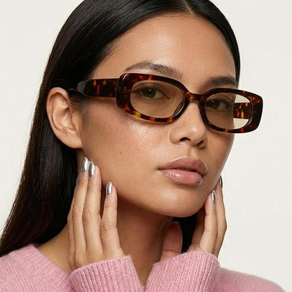 Flaunt Rectro Narrow Rectangular  Sunglasses for Men &amp; Women  Dubai Stylish Retro Vintage Rectangle Frame UV400 Protection