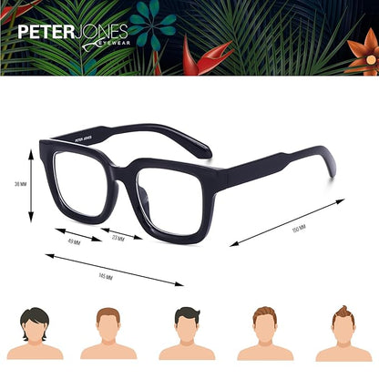 Peter Jones Square Unisex oversized Frame for men and women ( power lens Available)