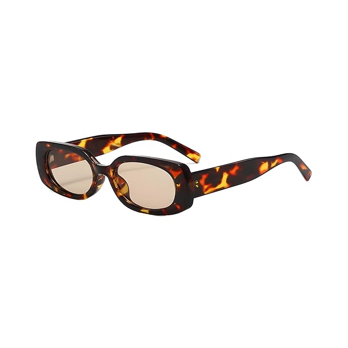 Flaunt Rectro Narrow Rectangular  Sunglasses for Men &amp; Women  Dubai Stylish Retro Vintage Rectangle Frame UV400 Protection