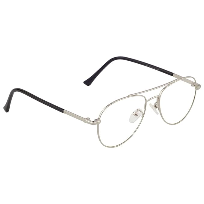 Metal Avitor silver frame for men ( power lens Available)