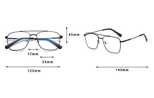 Retro Square Eyeglasses blue Cut Zero Power anti-glare , best for Eye Protection from UV by Computer/Mobile